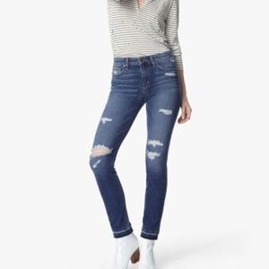 Joe's Jeans Distressed Raw Hem Cigarette Jeans 27